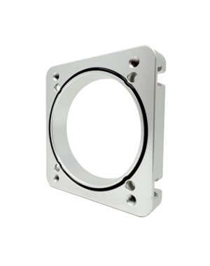 Subaru STI Throttle Body Adapter - Torque Solution - Big Bore 76mm - Silver - `06-`21